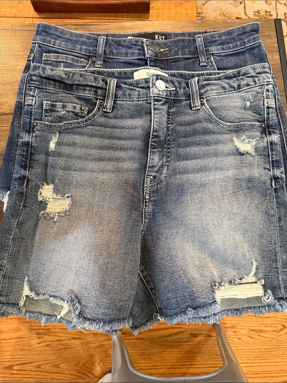 Kut from the Kloth & BKE Distressed Denim Shorts. Set of 2.